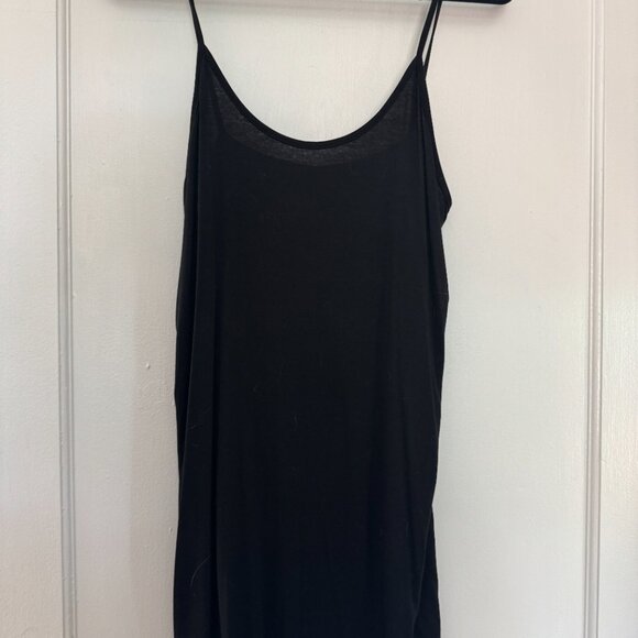 Layered Mesh Black Sleeveless Dress w/ Slip - Picture 3 of 7